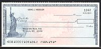 ABNC Custom-Made Engraved Check - Gene Hessler; Mercantile Bank, St. Louis, MO